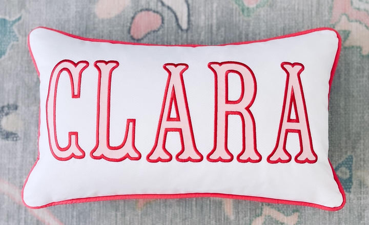 Name Appliqué Monogram Pillow Cover