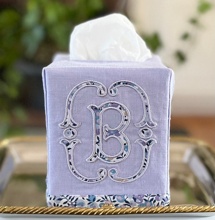 Liberty of London Appliqué Monogram Tissue Box Cover