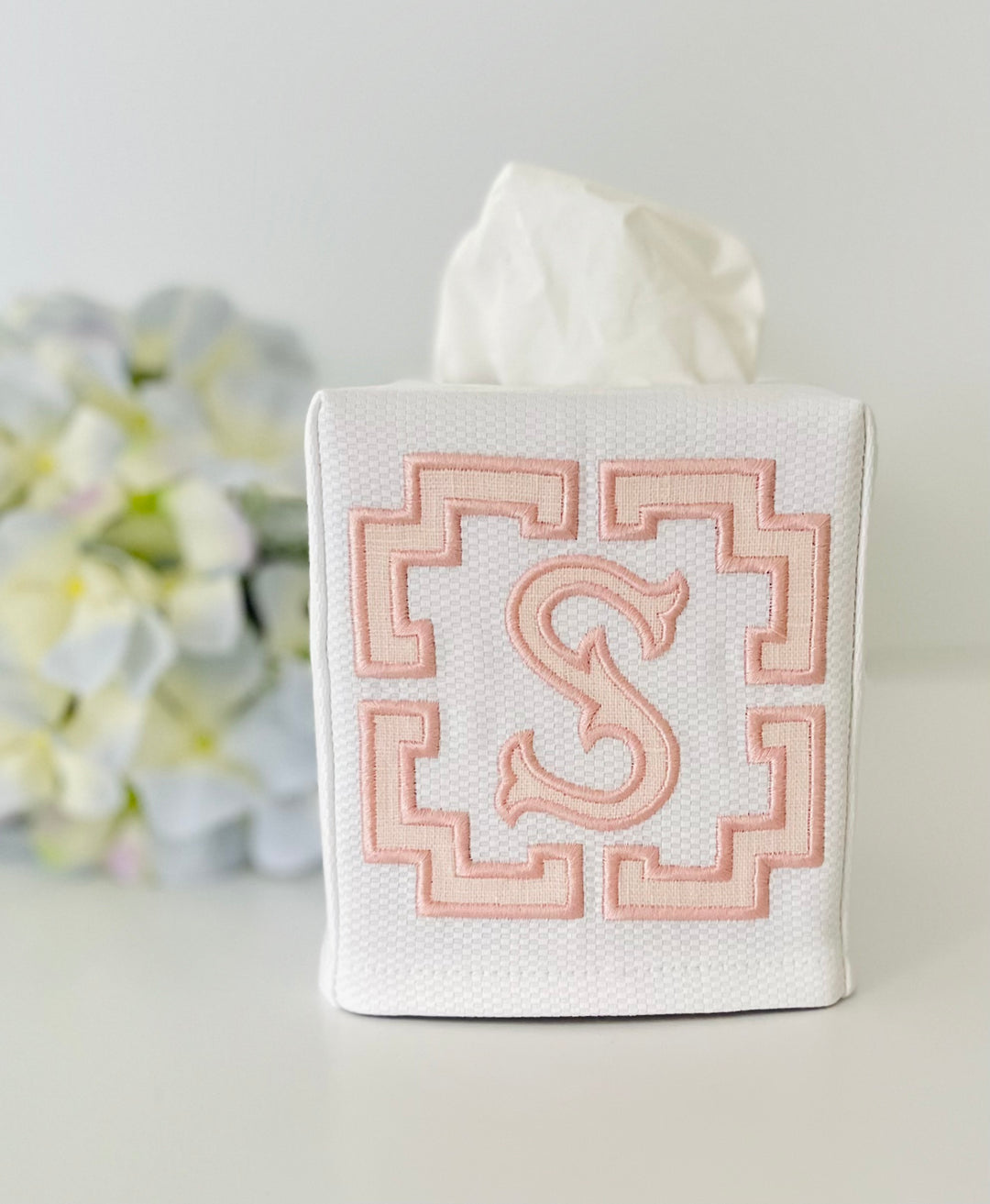 Liberty of London Appliqué Monogram Tissue Box Cover