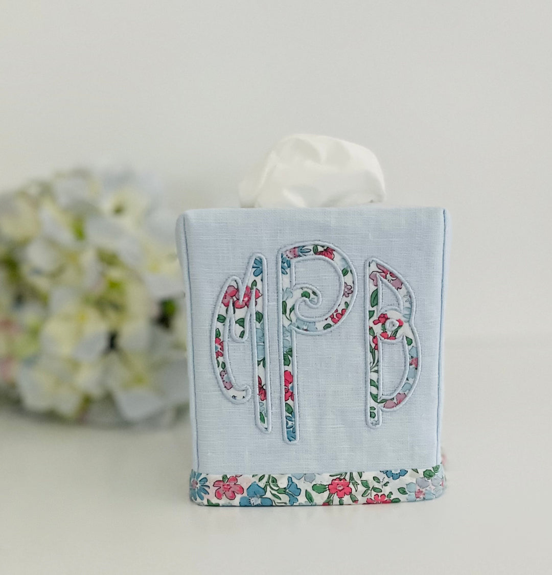 Liberty of London Appliqué Monogram Tissue Box Cover
