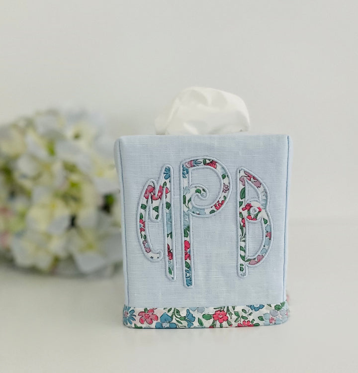 Liberty of London Appliqué Monogram Tissue Box Cover