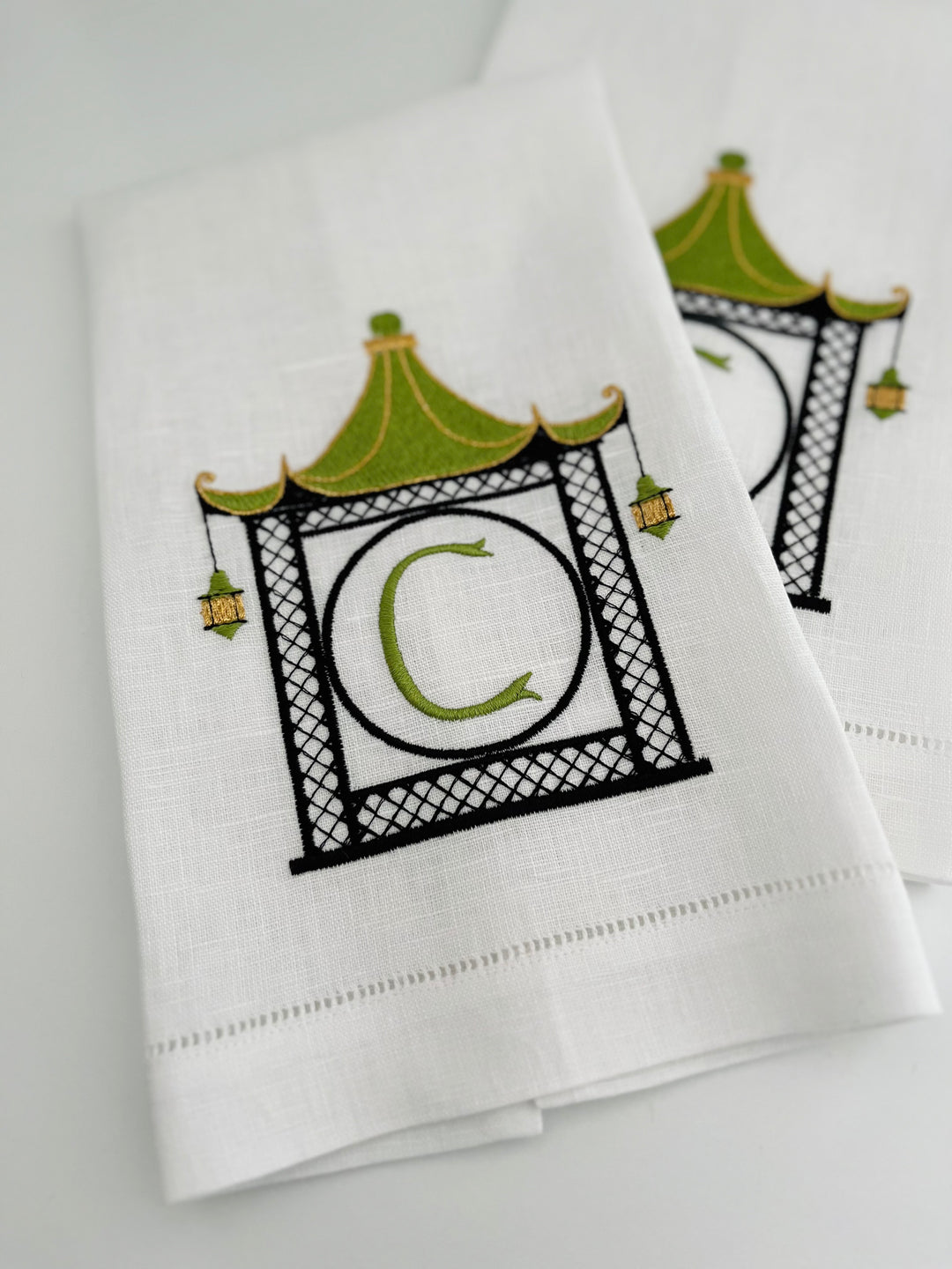 Linen Hemstitch Guest Towel