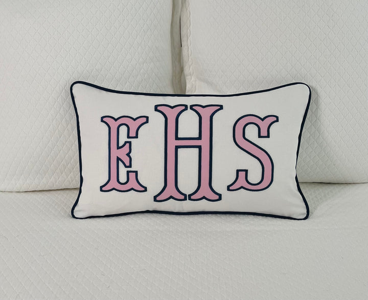 Appliqué Monogram Pillow Cover