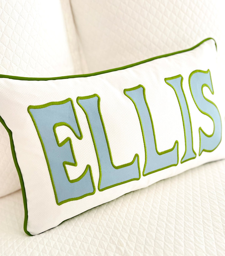 Name Appliqué Monogram Pillow Cover
