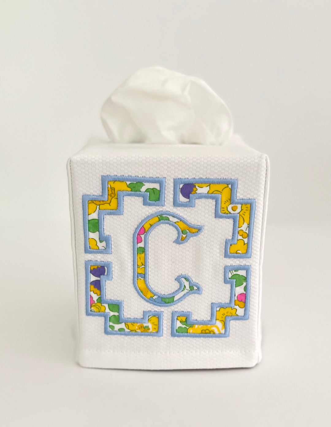 Liberty of London Appliqué Monogram Tissue Box Cover