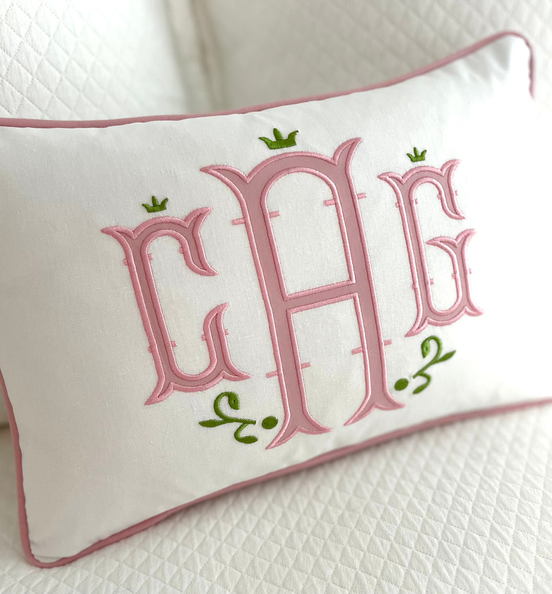 Appliqué Monogram Pillow Cover