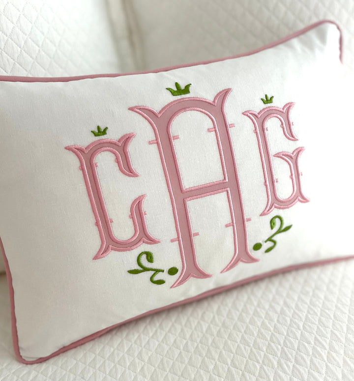 Appliqué Monogram Pillow Cover