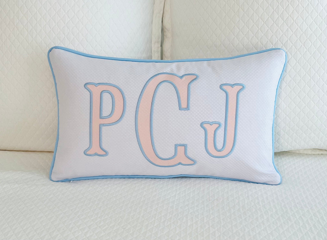 Appliqué Monogram Pillow Cover