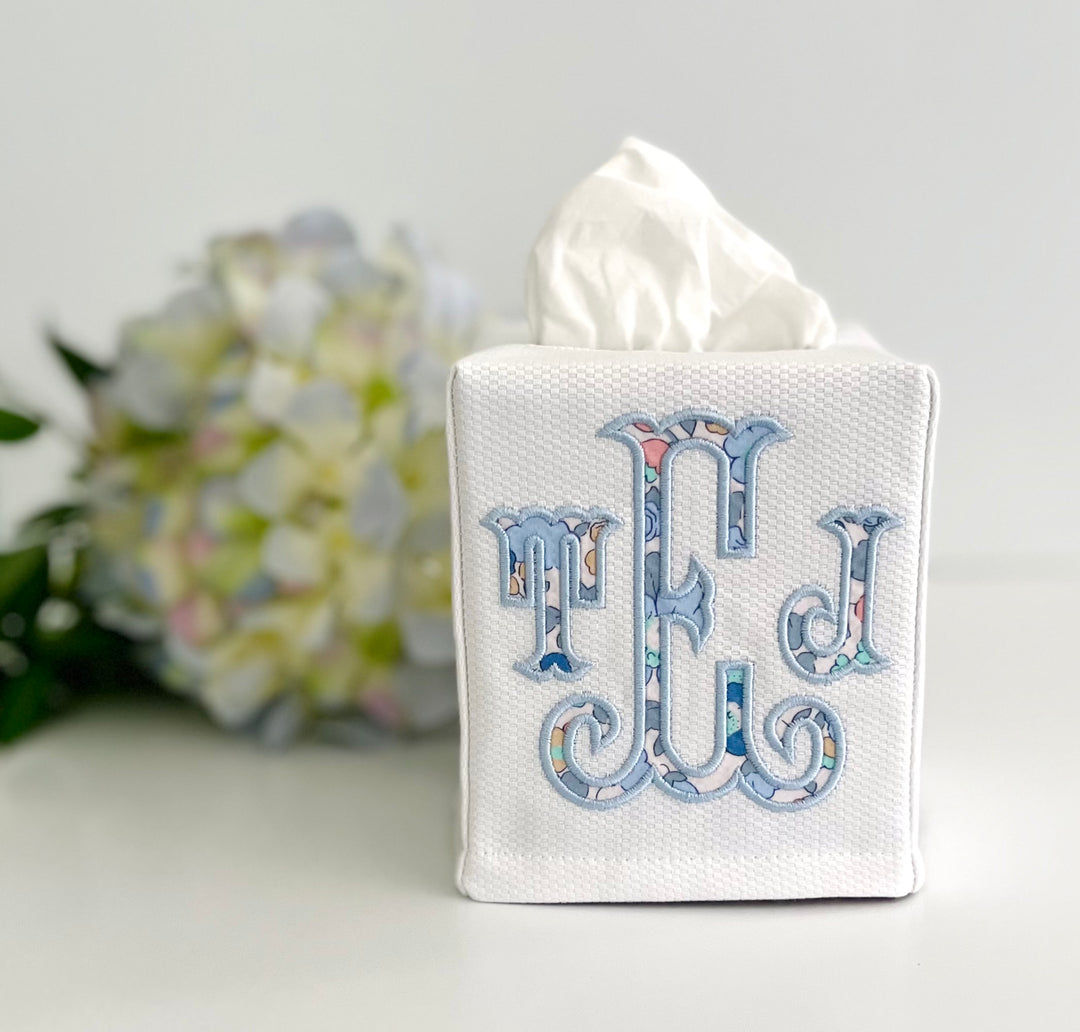 Liberty of London Appliqué Monogram Tissue Box Cover