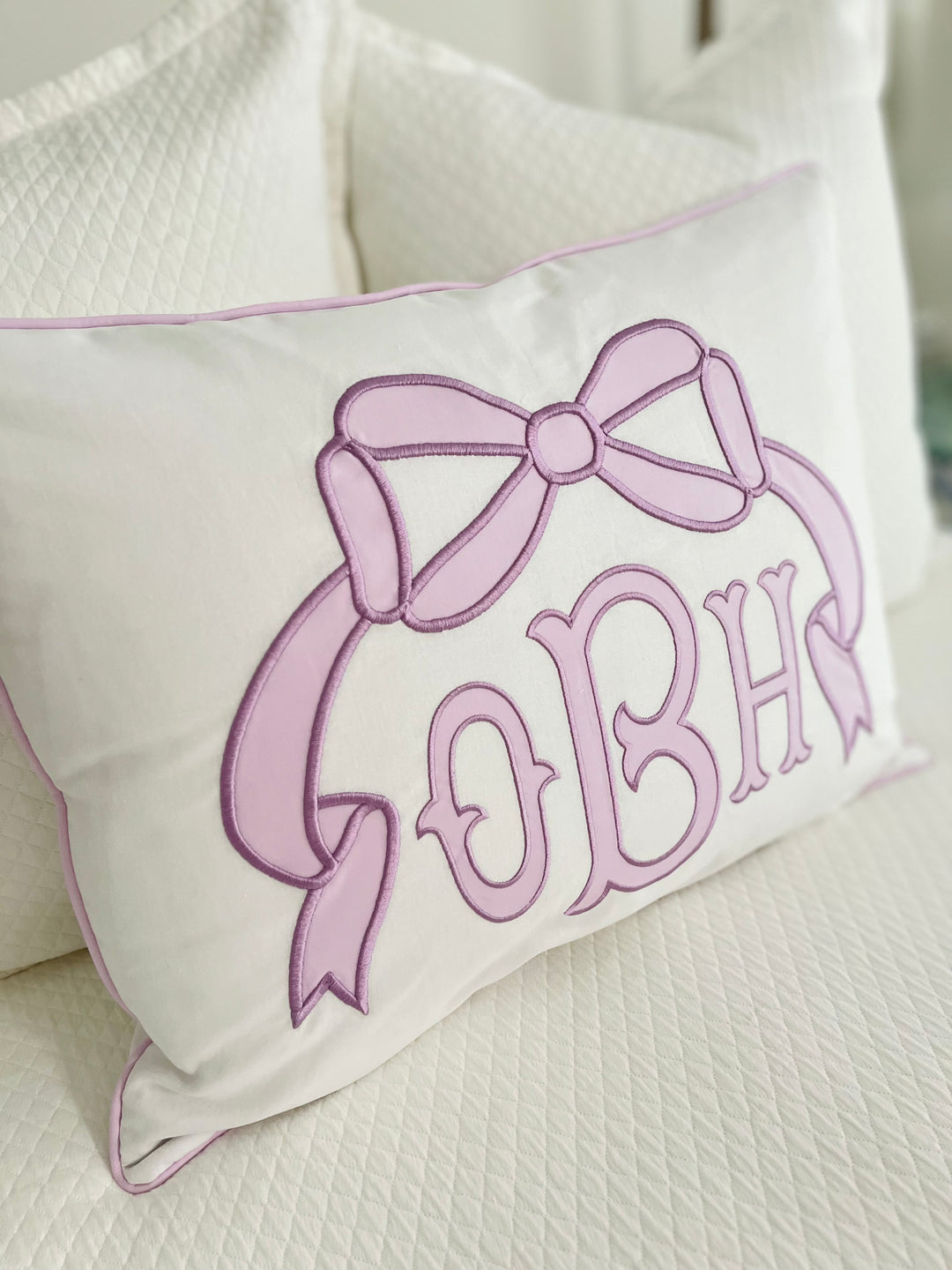 Appliqué Monogram Pillow Cover