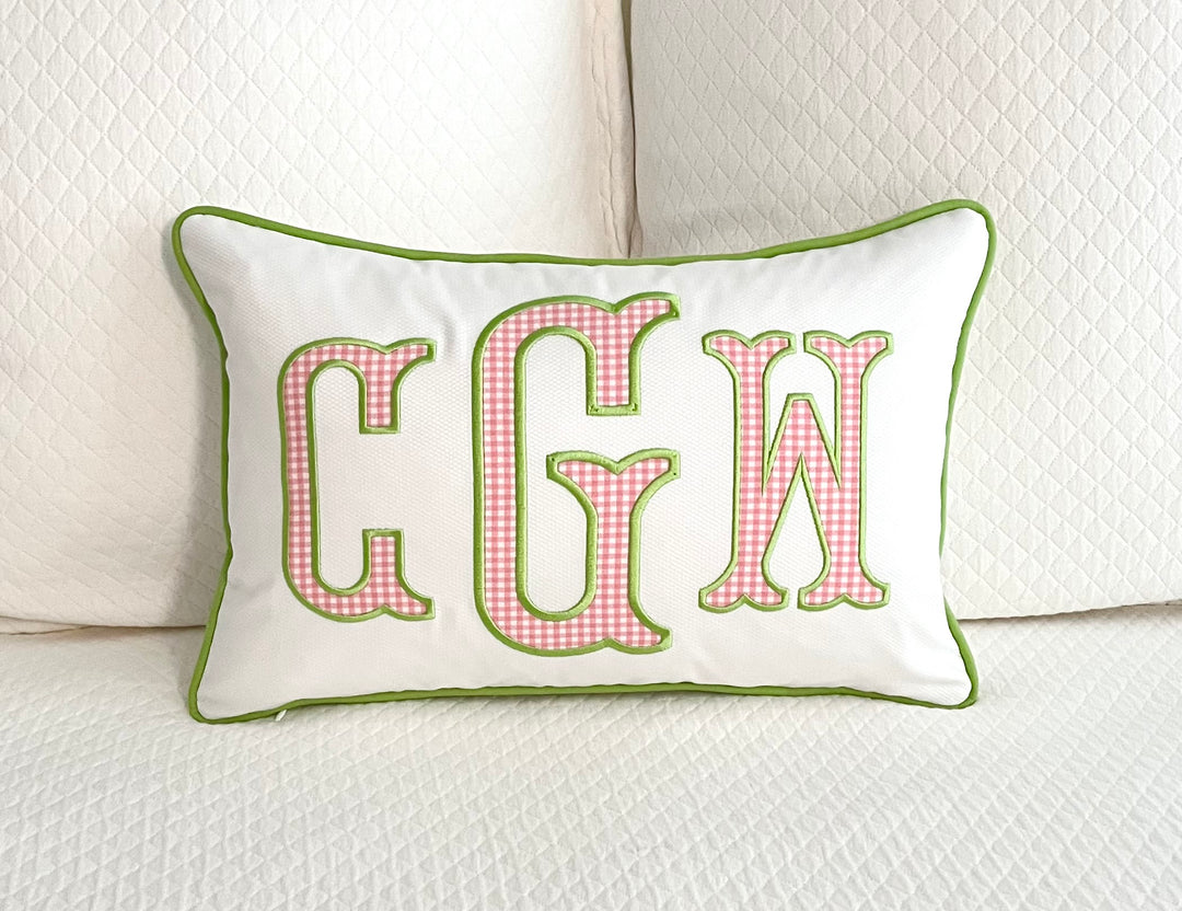 Appliqué Monogram Pillow Cover