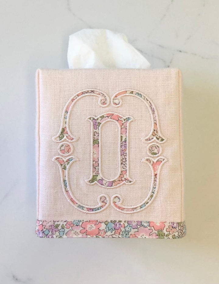 Liberty of London Appliqué Monogram Tissue Box Cover