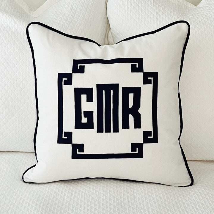 Appliqué Monogram Pillow Cover