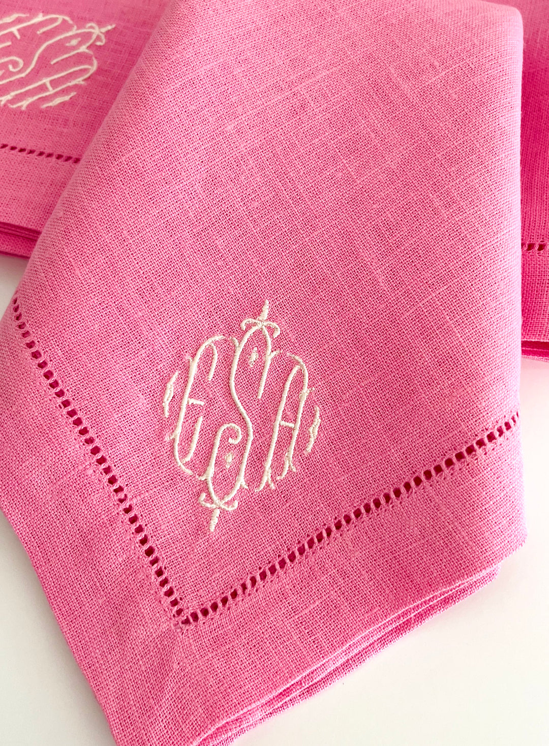 Sferra Festival Linen Hemstitch Dinner Napkins, Set of 4