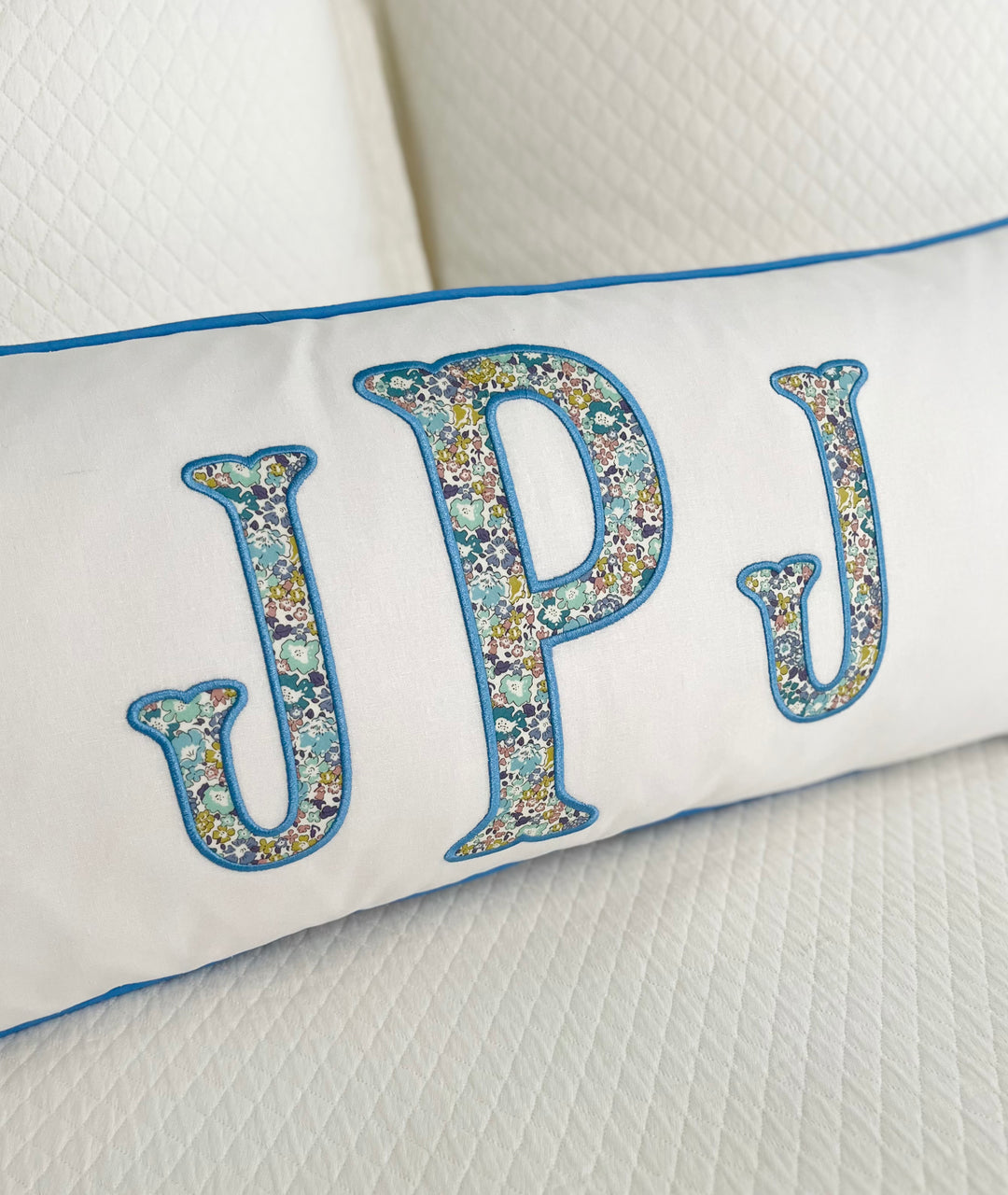 Liberty of London Appliqué Monogram Pillow Cover