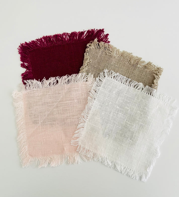 Fringed Cocktail Napkins, Set of 4