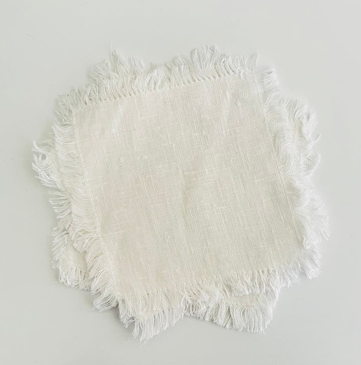 Fringed Cocktail Napkins, Set of 4