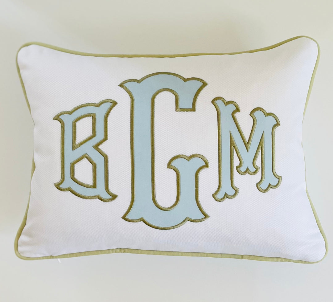 Appliqué Monogram Pillow Cover