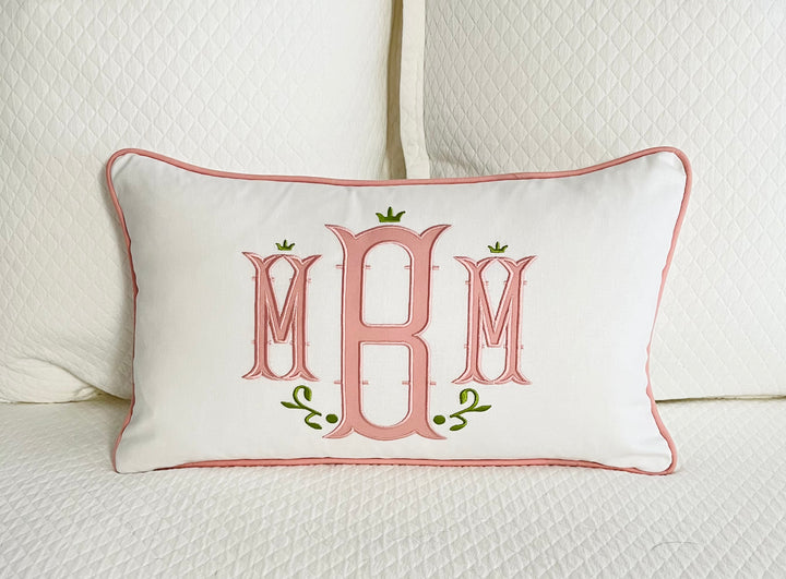 Appliqué Monogram Pillow Cover