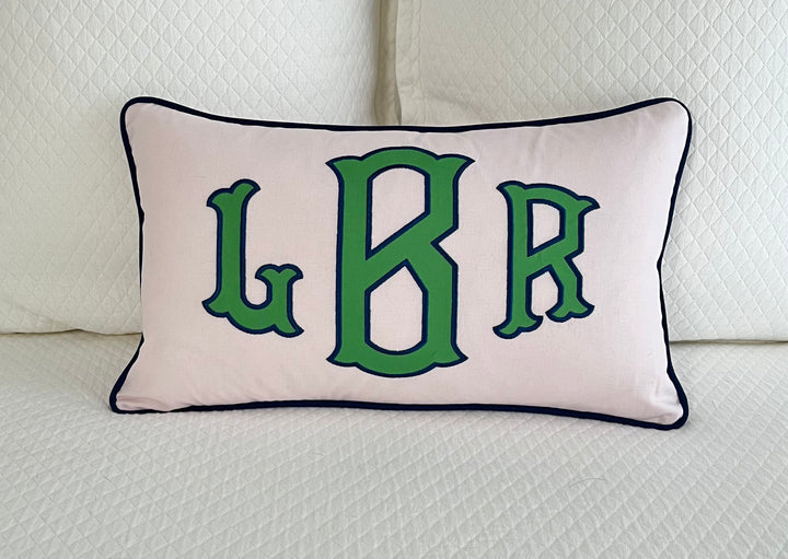 Appliqué Monogram Pillow Cover