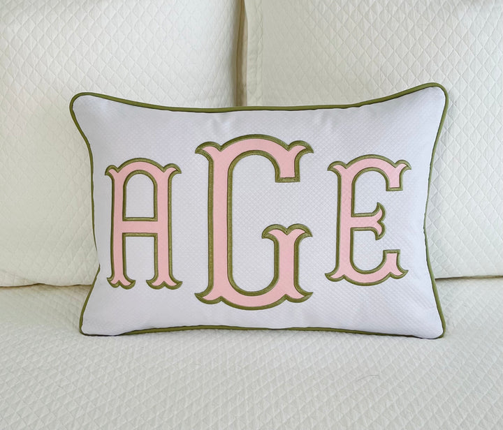 Appliqué Monogram Pillow Cover