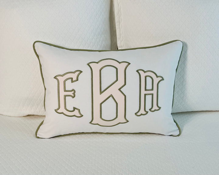 Appliqué Monogram Pillow Cover