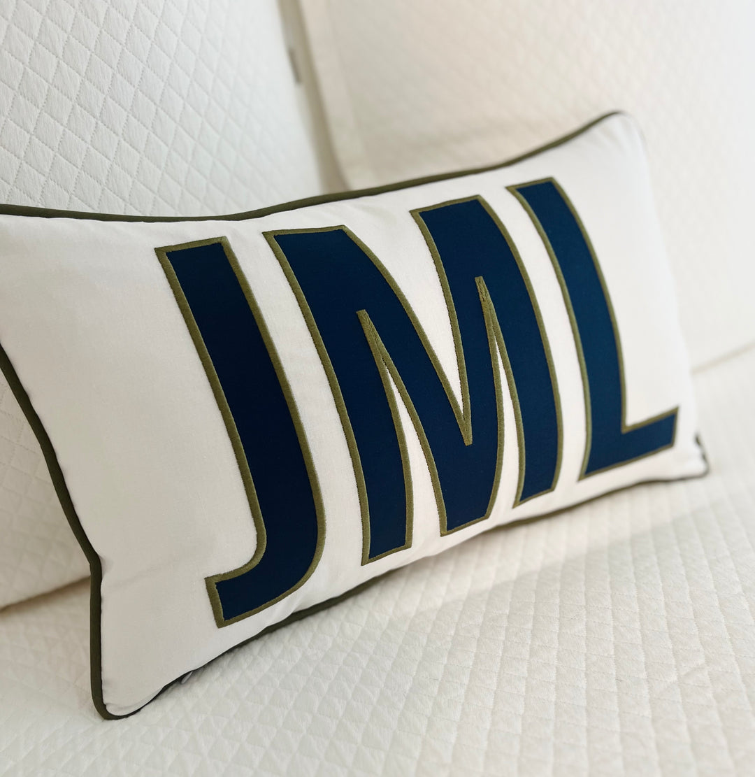 Appliqué Monogram Pillow Cover