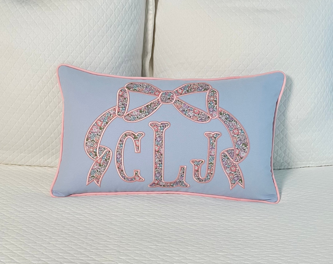 Liberty of London Appliqué Monogram Pillow Cover