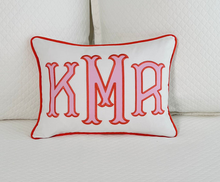 Appliqué Monogram Pillow Cover