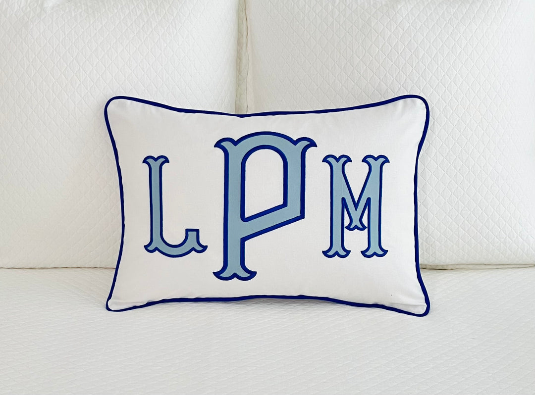 Appliqué Monogram Pillow Cover