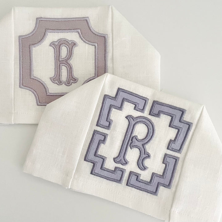 Appliqué Monogram Tissue Box Cover