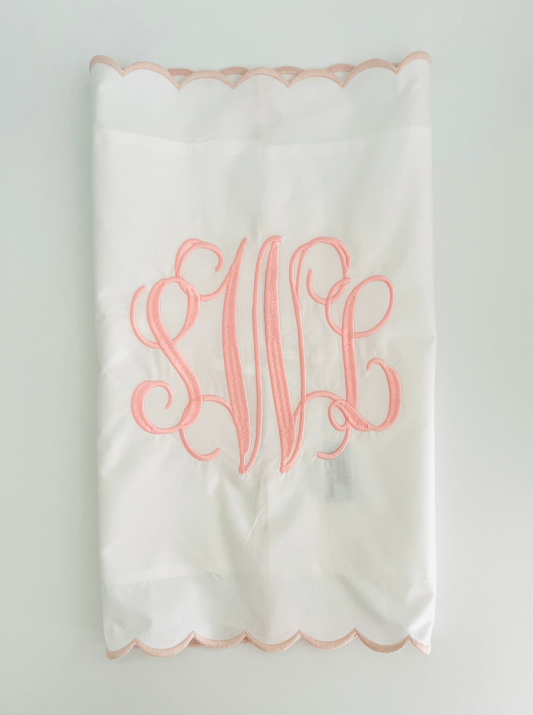 Pink Scalloped Boudoir Sham