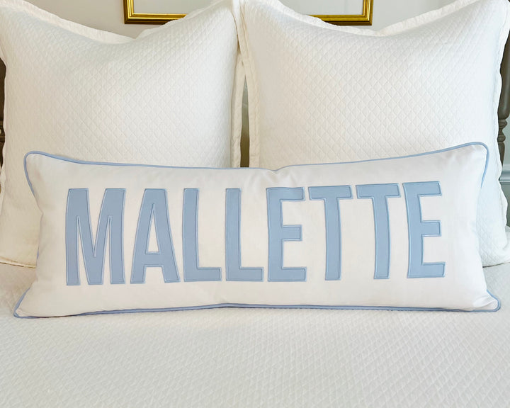 Name Appliqué Monogrammed Pillow Cover