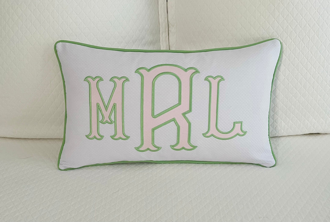 Appliqué Monogram Pillow Cover