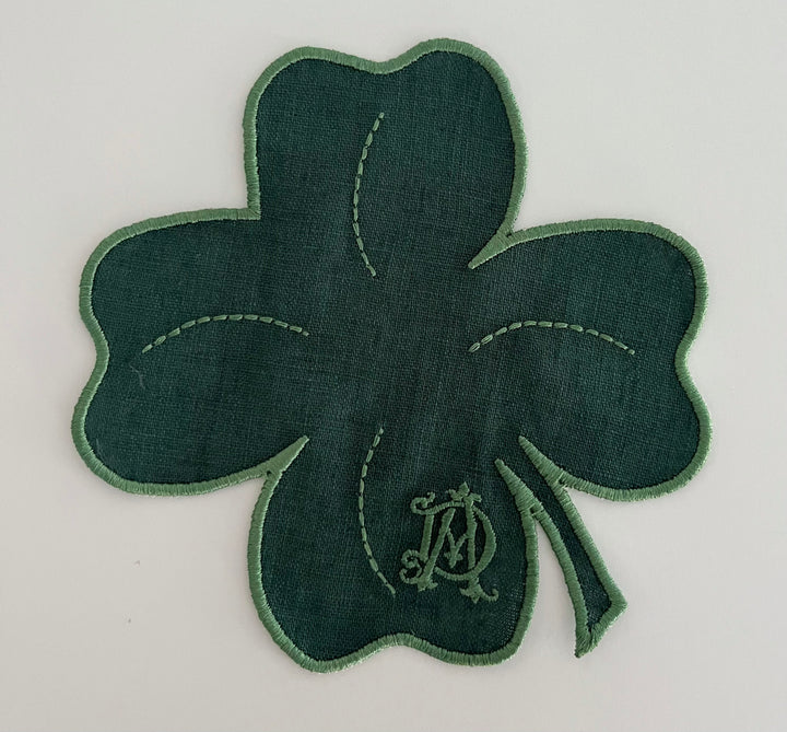 Emerald Shamrock Cocktail Napkin - Set of 4