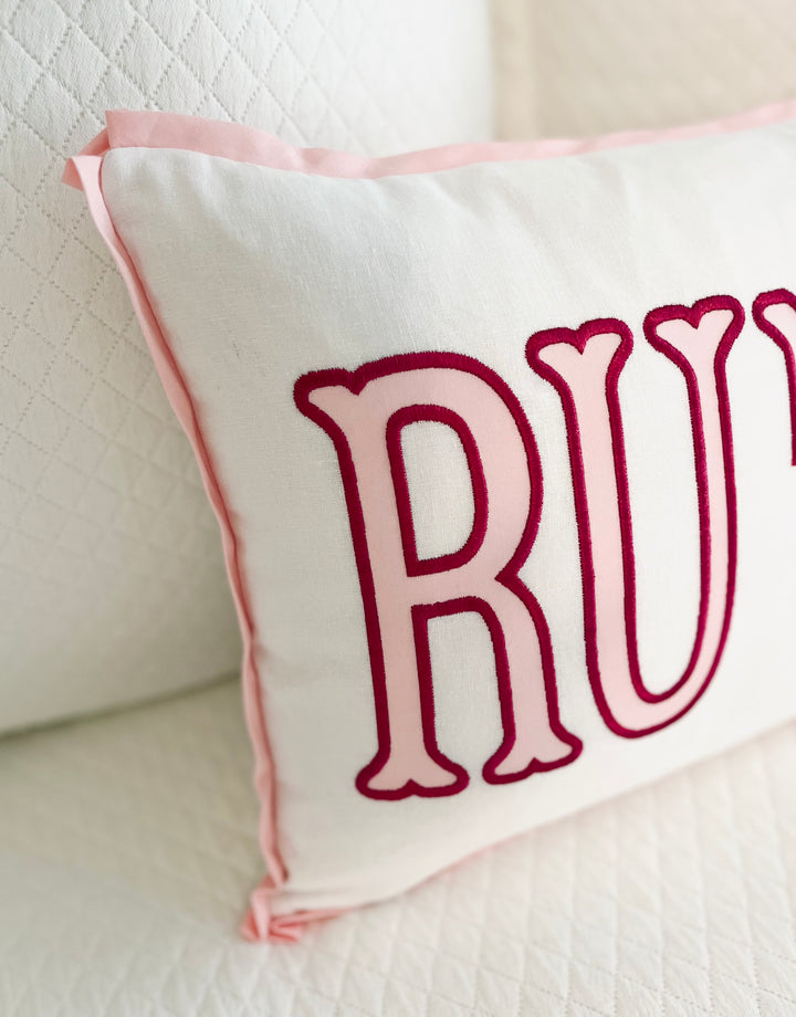 Name Appliqué Monogram Pillow Cover
