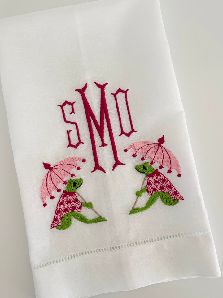Chinois Frogs Guest Towel