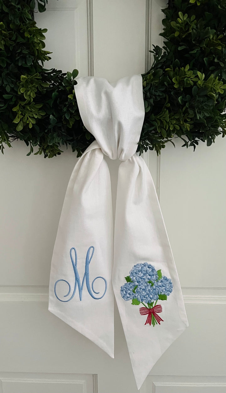 Classic Linen Wreath Sash