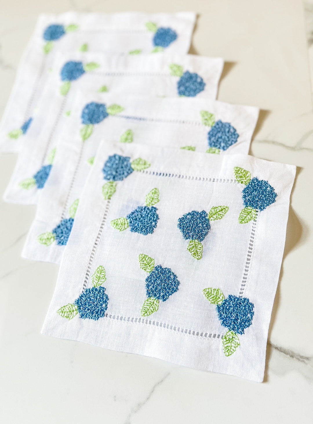 Hydrangea Cocktail Napkin, Set of 4